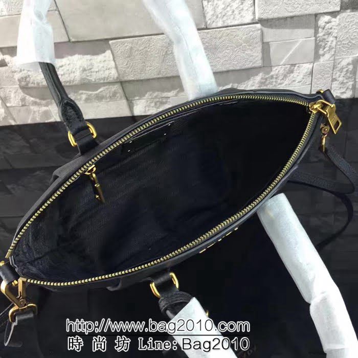 普拉達PRADA原單 最新款 0121原版荔枝紋經典款 牛皮手提肩背包 PHY1107